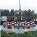 Red, White and Blue Bouquets at the Memorial