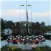 Red, White and Blue Bouquets at the Memorial (2)
