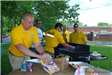 Police Making Food for Attendees