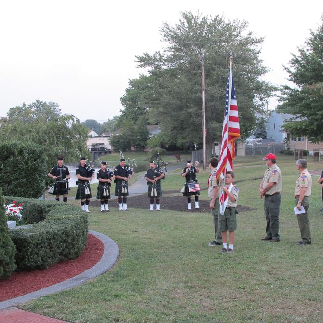 Bagpipe Players and Boy Scouts