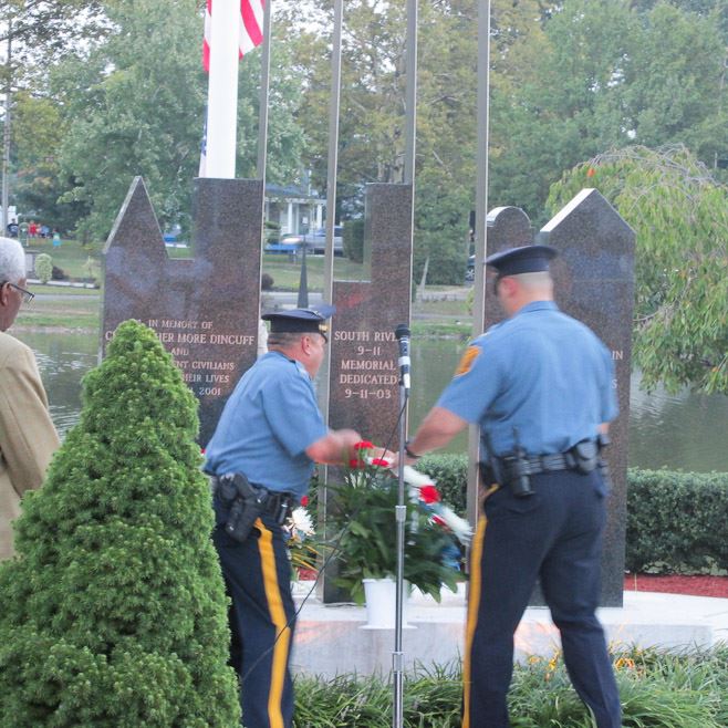 Police Officers Paying Respect