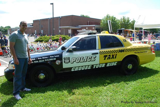 Man with Police-Taxi